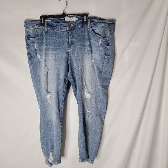 Torrid Distressed Ankle Skinny Jeans Size 22R - Picture 1 of 6